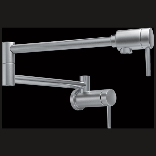 Delta Contemporary Wall Mount Pot Filler Arctic Stainless 1165LF-AR